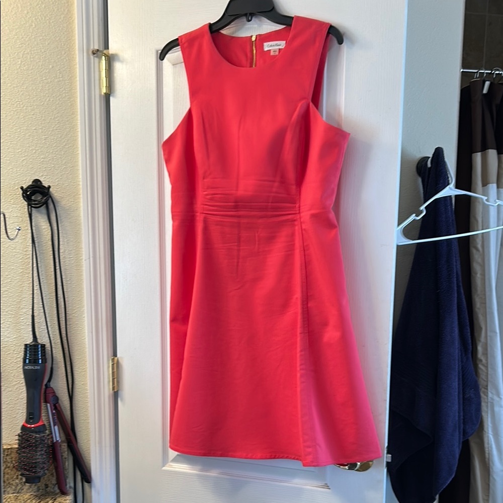Calvin Klein peach/pinkesh Sheath Midi Dress for Weddings